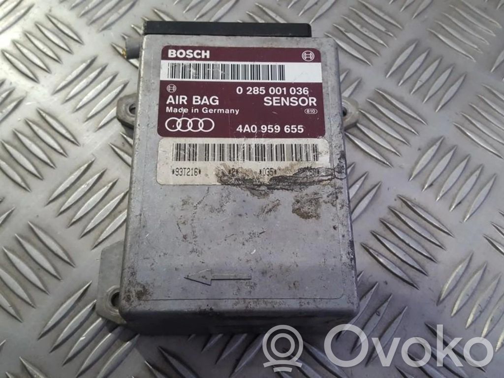 Centralina/modulo airbag   0285001036,4A0959655,0285001036,4A0959655