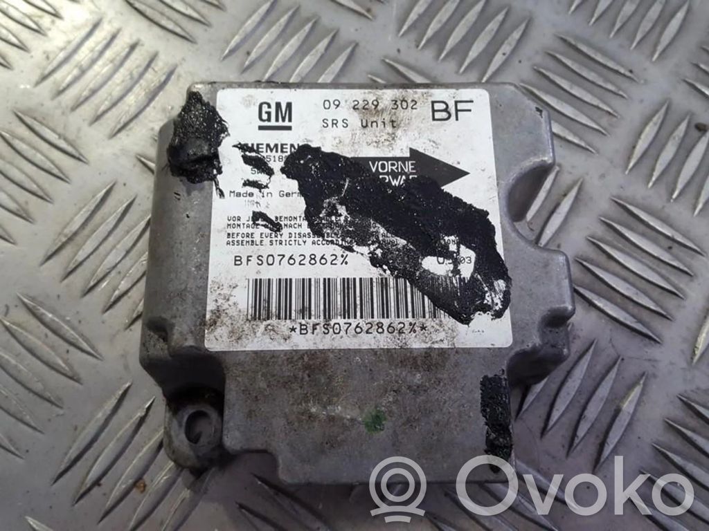 Unidad de control/módulo del Airbag   09229302BF,09229302BF