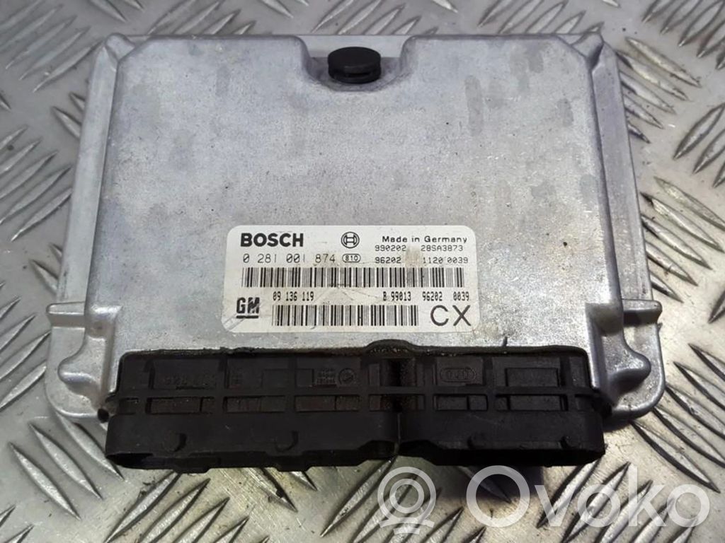 Unidad de control/módulo del motor   09136119,GM09136119,0281001874,09136119,GM09136119