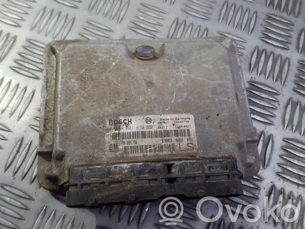 Unitate/modul de control motor   0281001670,90589736,0281001670,90589736