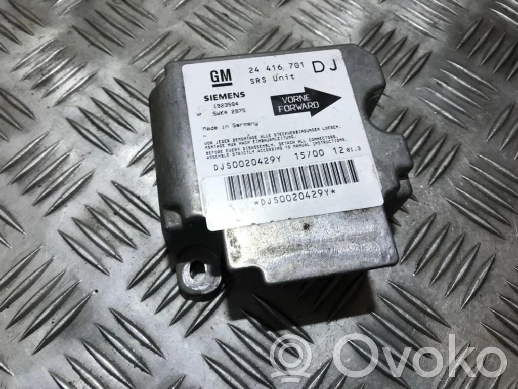 Unitate/modul de comandă airbaguri   5WK42975,24416701,1923594,24416701,5WK42975,DJS0020429Y