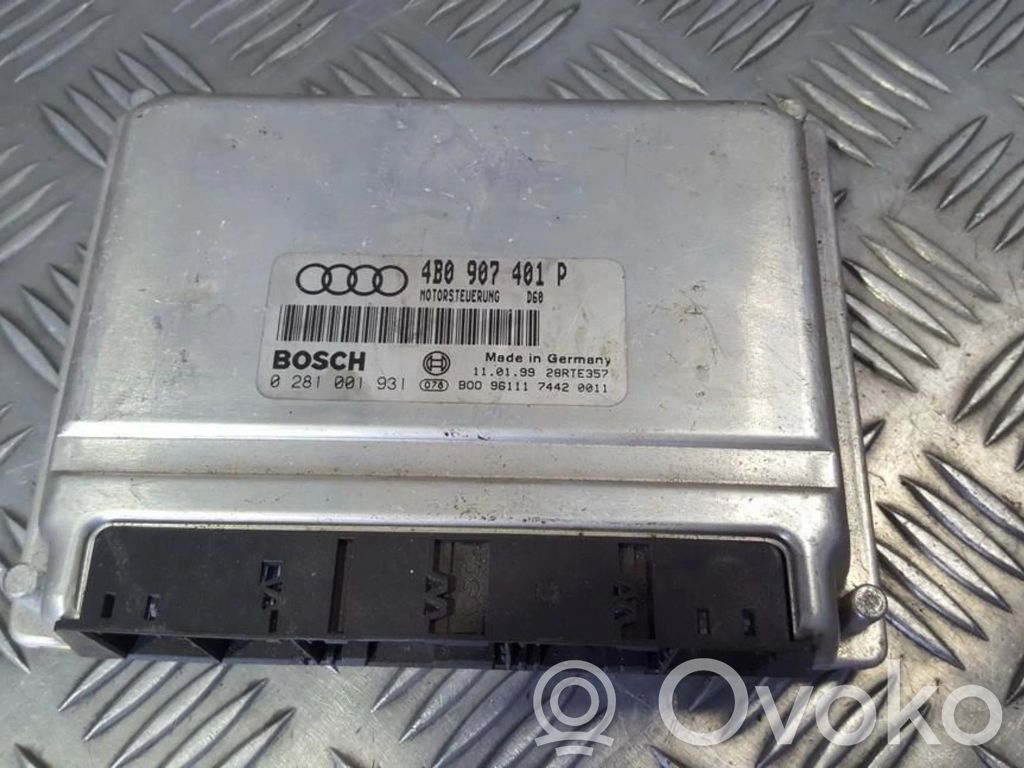 Unitate/modul de control motor   4B0907401P,0281001931,0281001931,4B0907401P