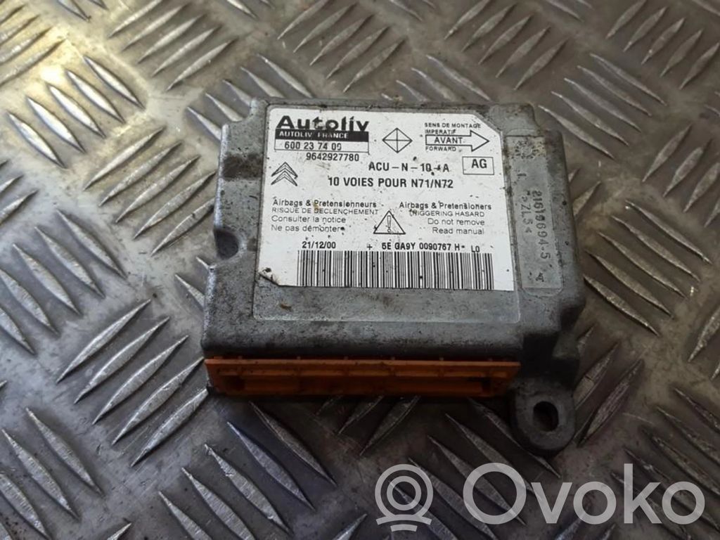 Centralina/modulo airbag   9642927780,600237400,600237400,9642927780