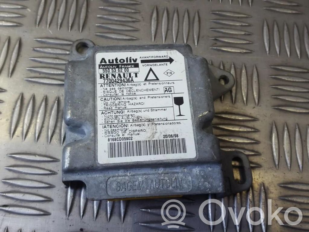 Centralina/modulo airbag   7700429436A,550536200,550536200,7700429436A