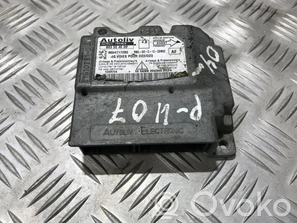 Centralina/modulo airbag   603554600,9654717280,603554600,9654717280