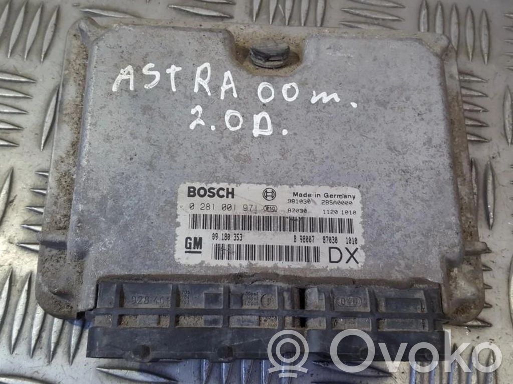 Unidad de control/módulo del motor   0281001971,09180353,0281001971,09180353