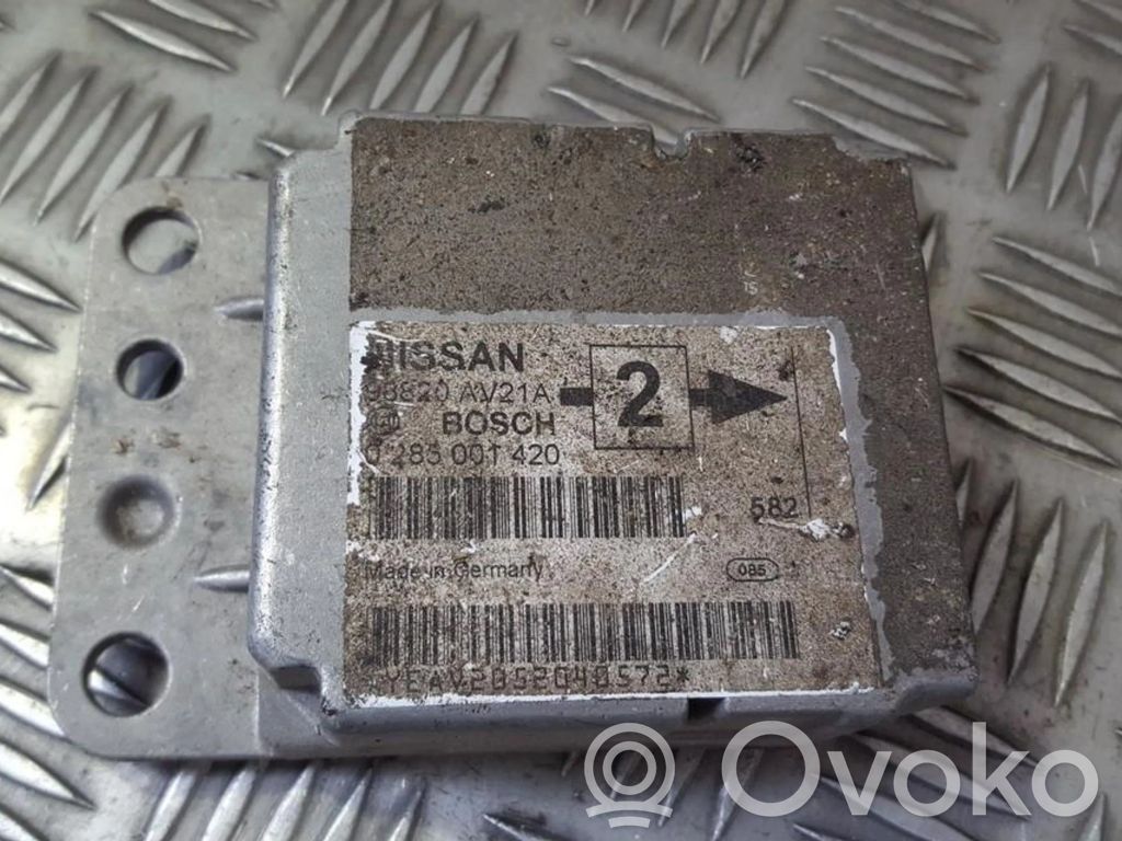 Centralina/modulo airbag   98820AV21A,0285001420,0285001420,98820AV21A