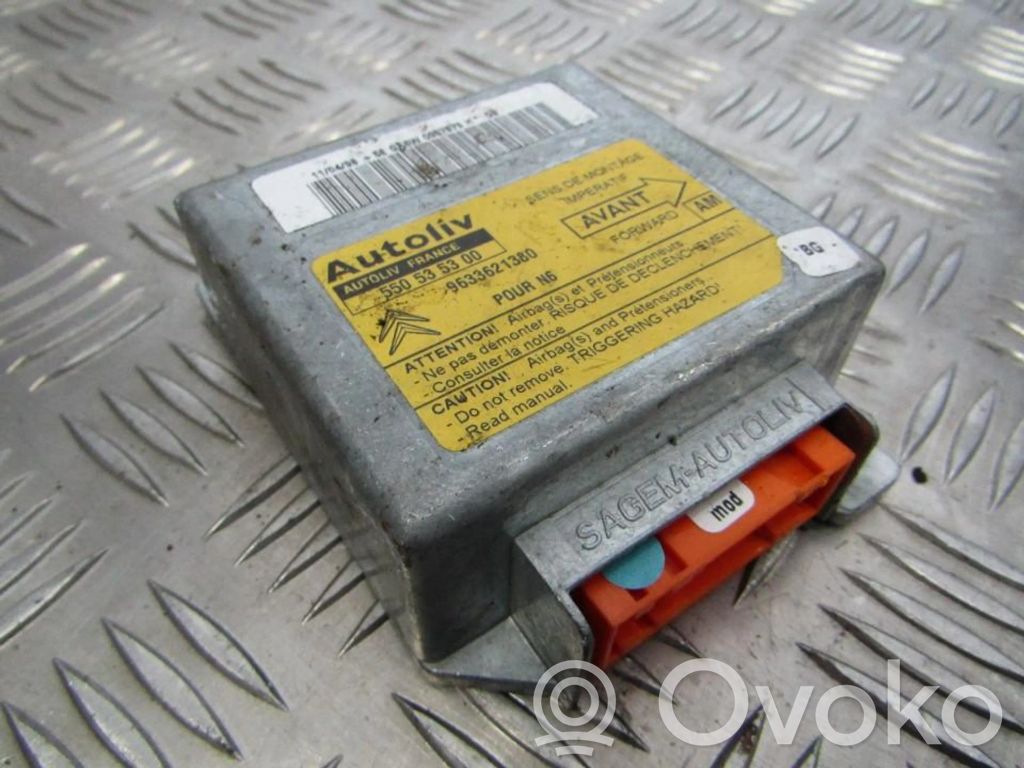 Module de contrôle airbag   9633621380,550535300,550535300,9633621380