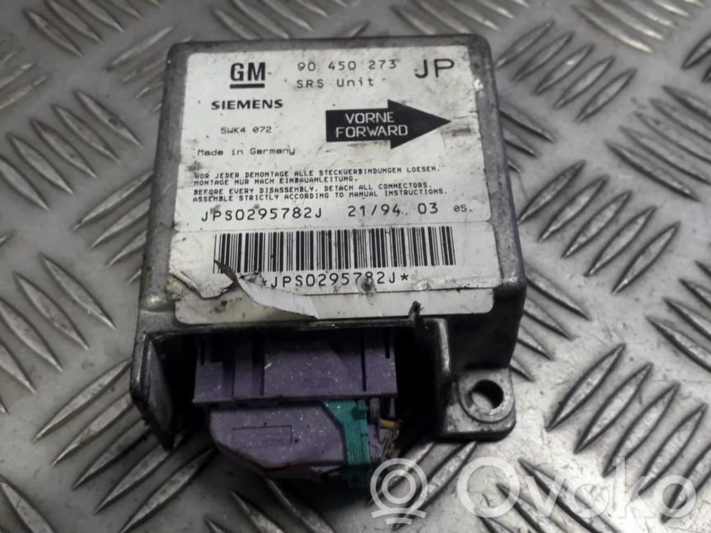 Opel Astra F Unidad de control/módulo del Airbag 