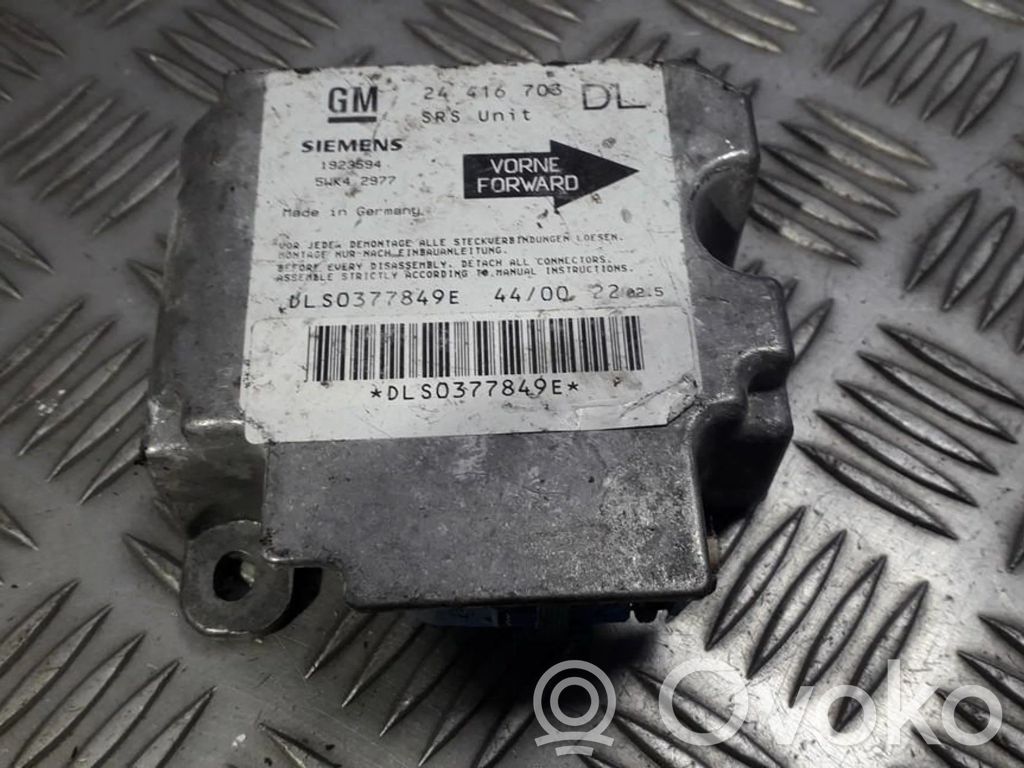 Unidad de control/módulo del Airbag   24416703DL,GM24416703DL,24416703DL,5WK42977,GM24416703DL