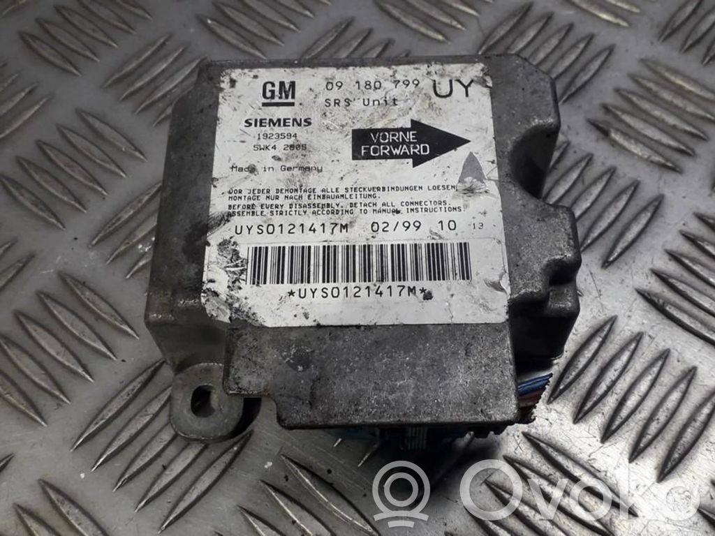 Sterownik / Moduł Airbag   09180799UY,GM09180799UY,09180799UY,5WK42905,GM09180799,GM09180799UY