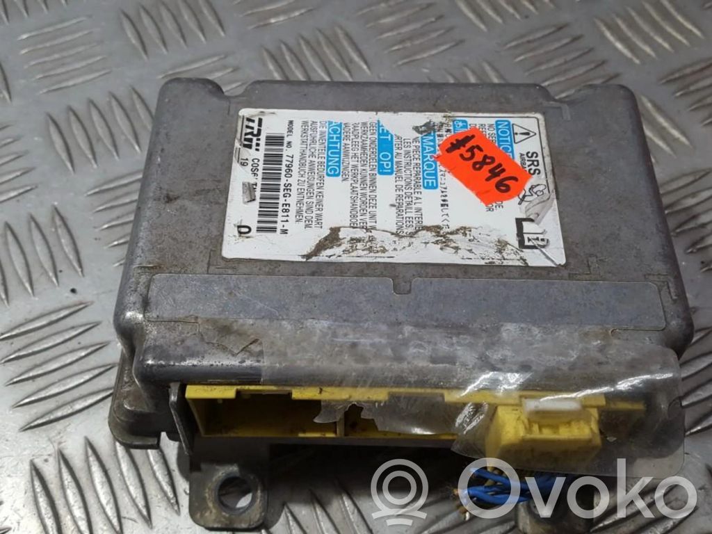 Sterownik / Moduł Airbag   77960SEGE811M,77960SEGE811M,77960SEGE811M,77960SEGE811M