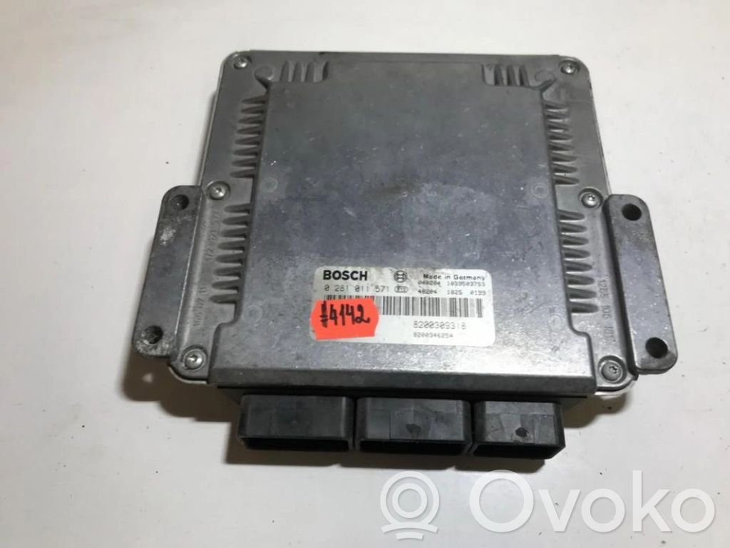 Engine control unit/module   0281011571,1039S03753,0281011571,040204,1039S03753,8200309318,8200346254