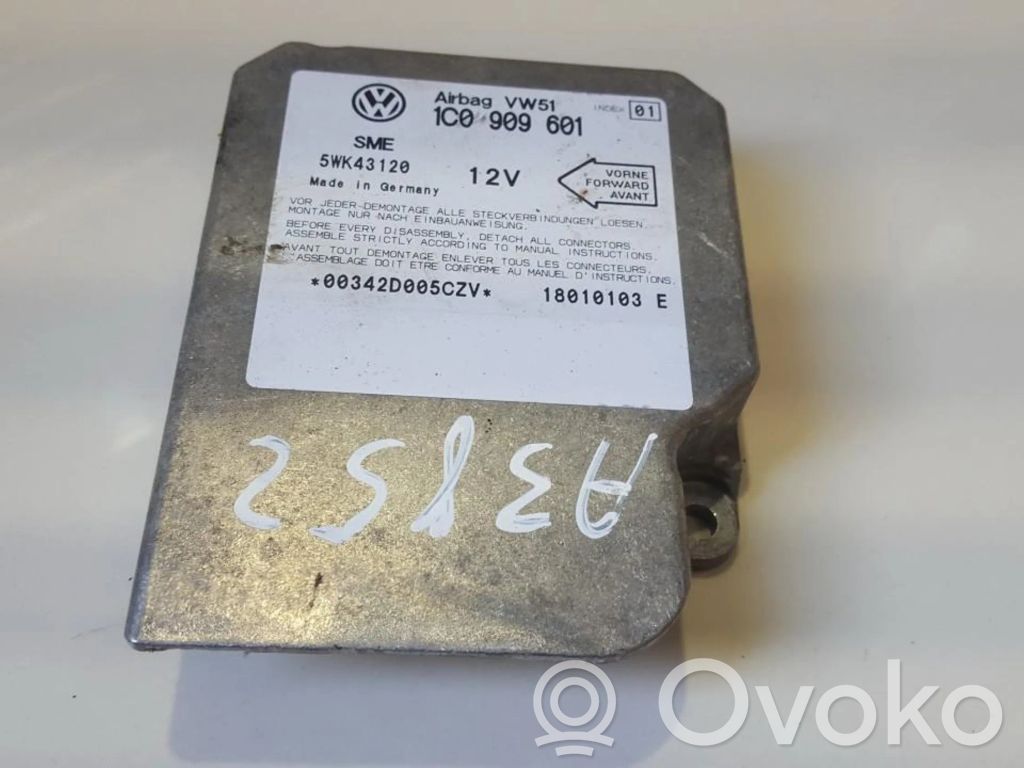 Module de contrôle airbag   1C0909601,5WK43120,1C0909601,5WK43120