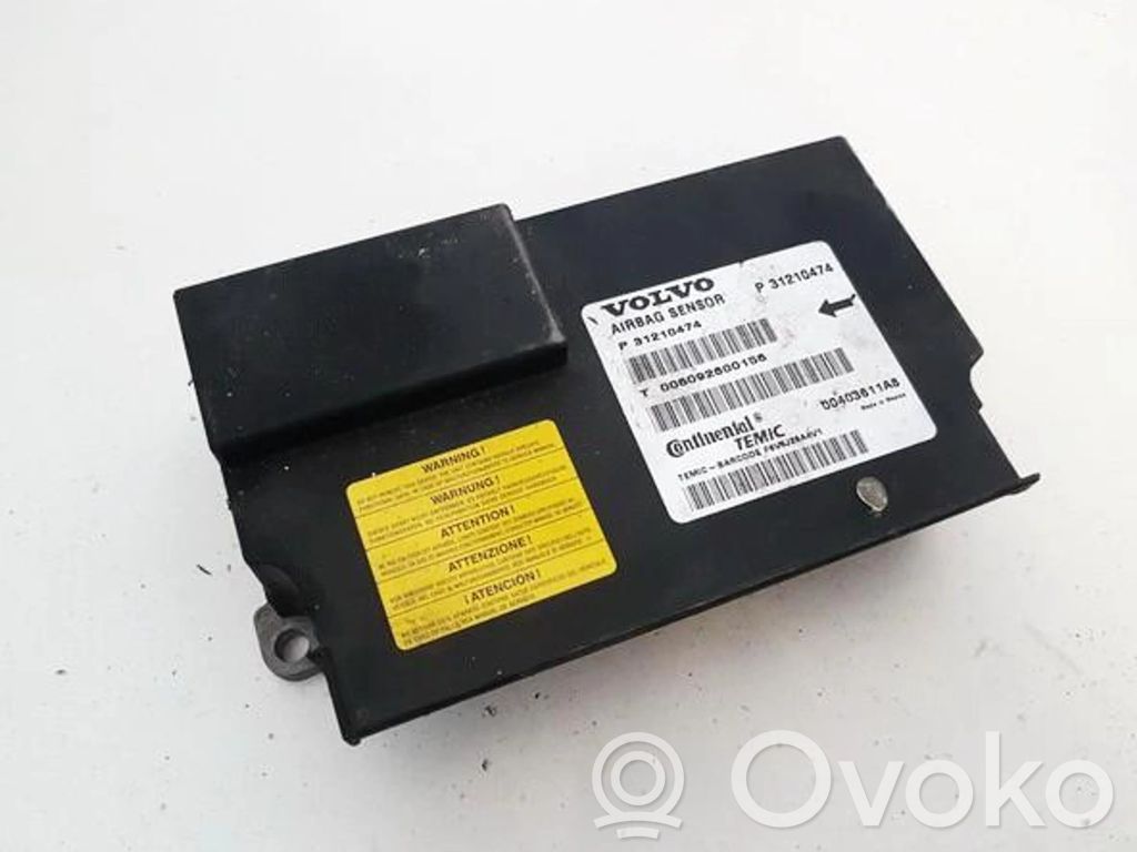 Volvo S80 Centralina/modulo airbag 
