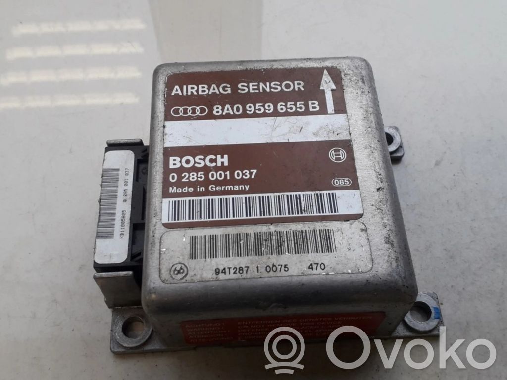 Module de contrôle airbag   8A0959655B,0285001037,0285001037,8A0959655B