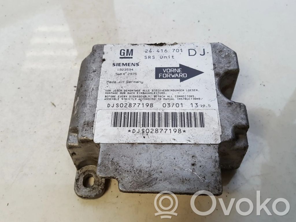 Opel Vectra B Sterownik / Moduł Airbag 