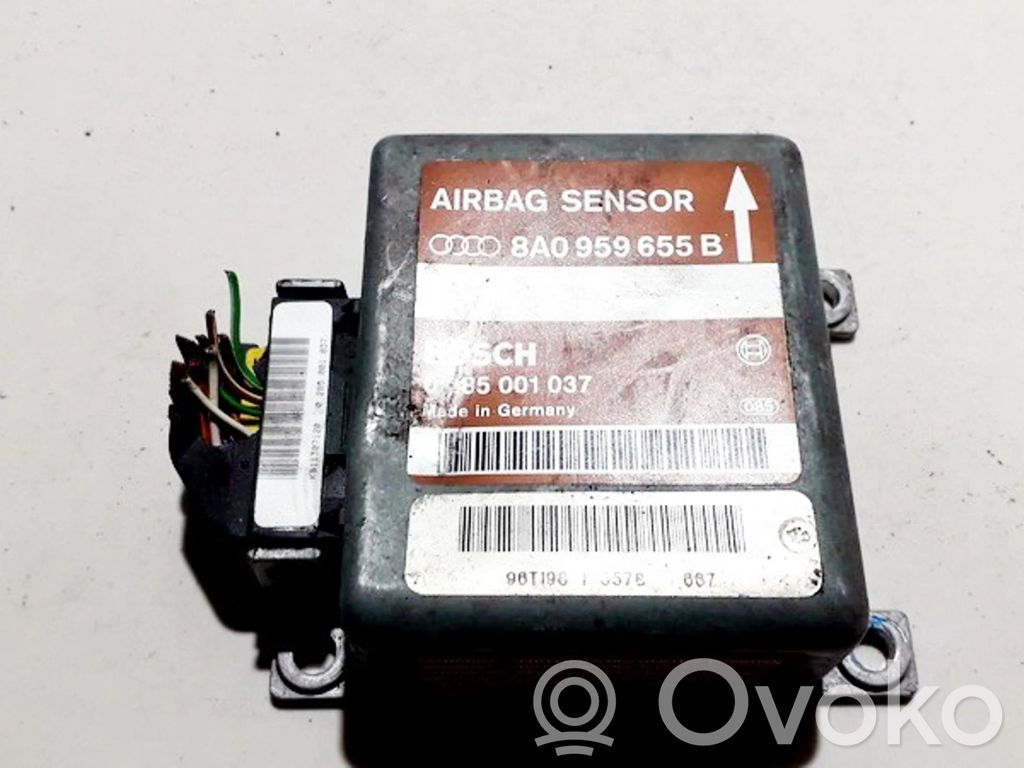 Module de contrôle airbag   8A0959655B,0285001037,8A0959655B