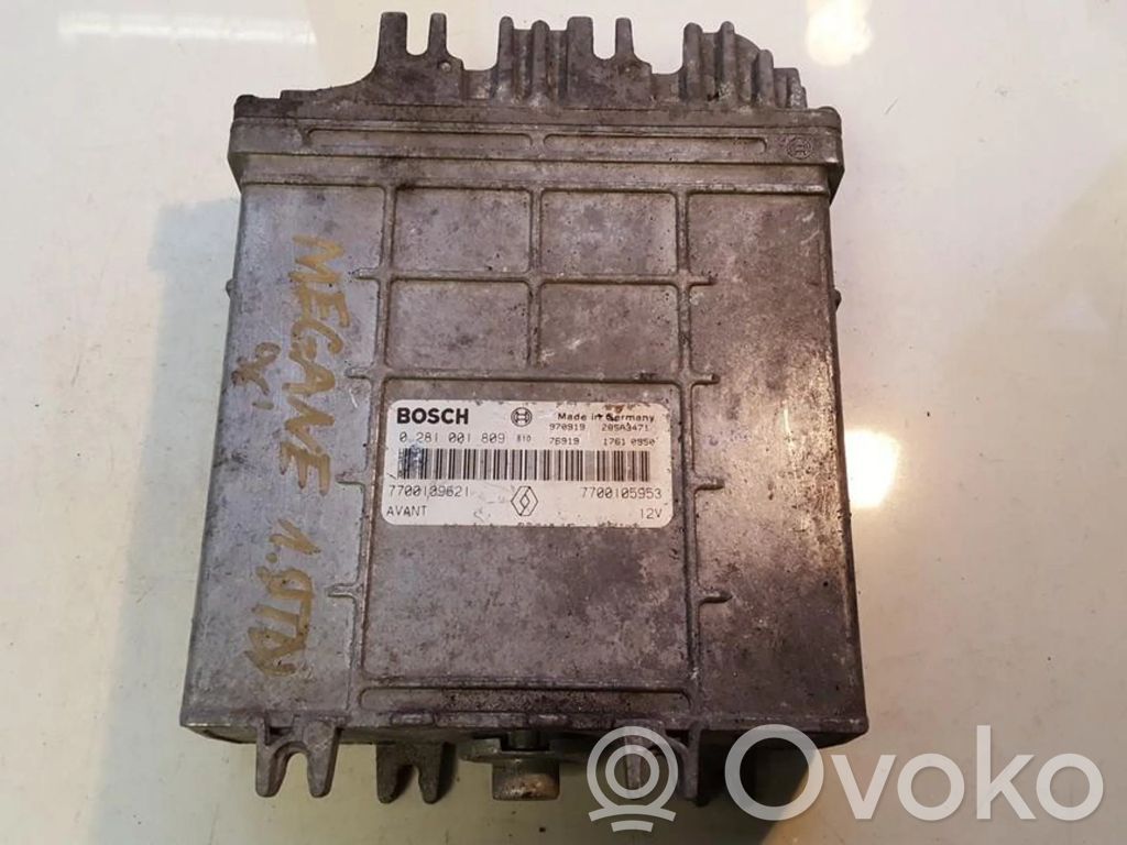 Unitate/modul de control motor   7700109621,0281001809,0281001809,7700109621