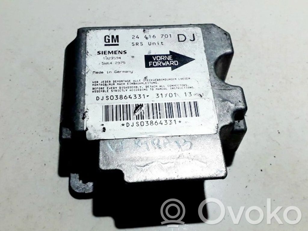 Unitate/modul de comandă airbaguri   24416701,24416701,24416701