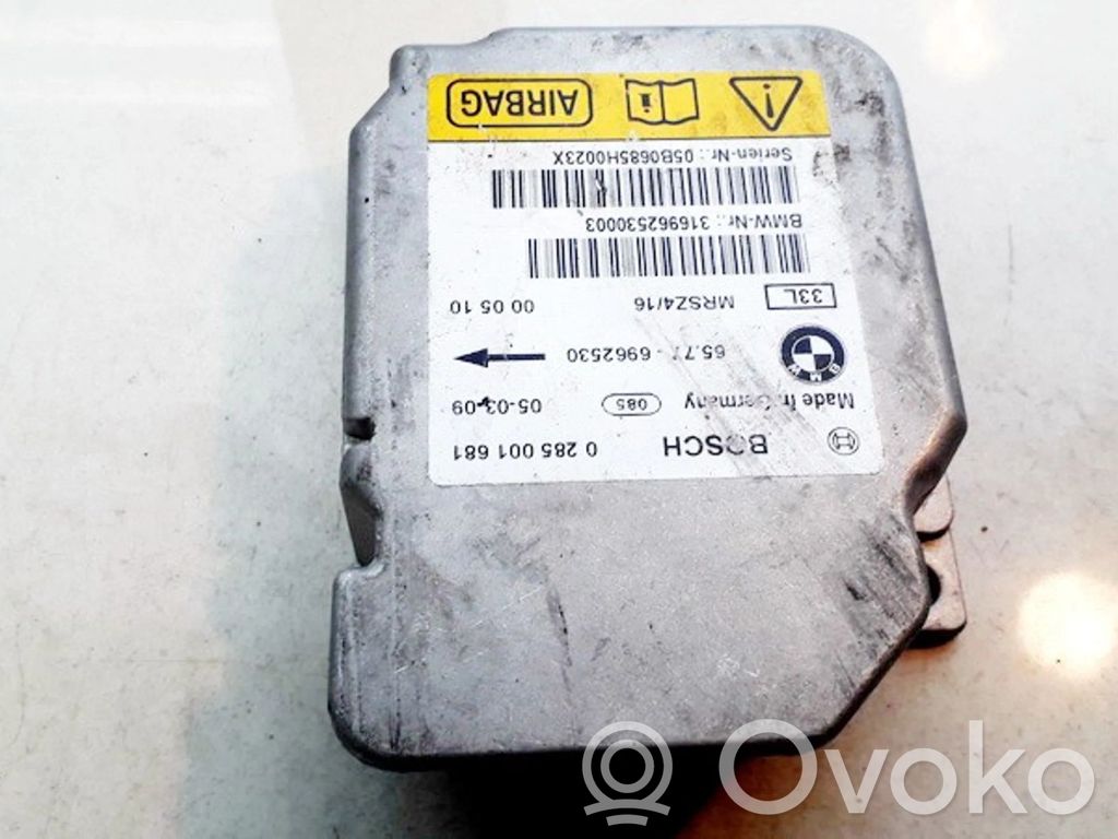 Unidad de control/módulo del Airbag   65776962530,0285001681,65776962530
