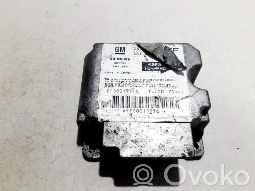 Airbag control unit/module   24420101,5WK42974,1923594,24420101,2974,5WK4,EFS0019716