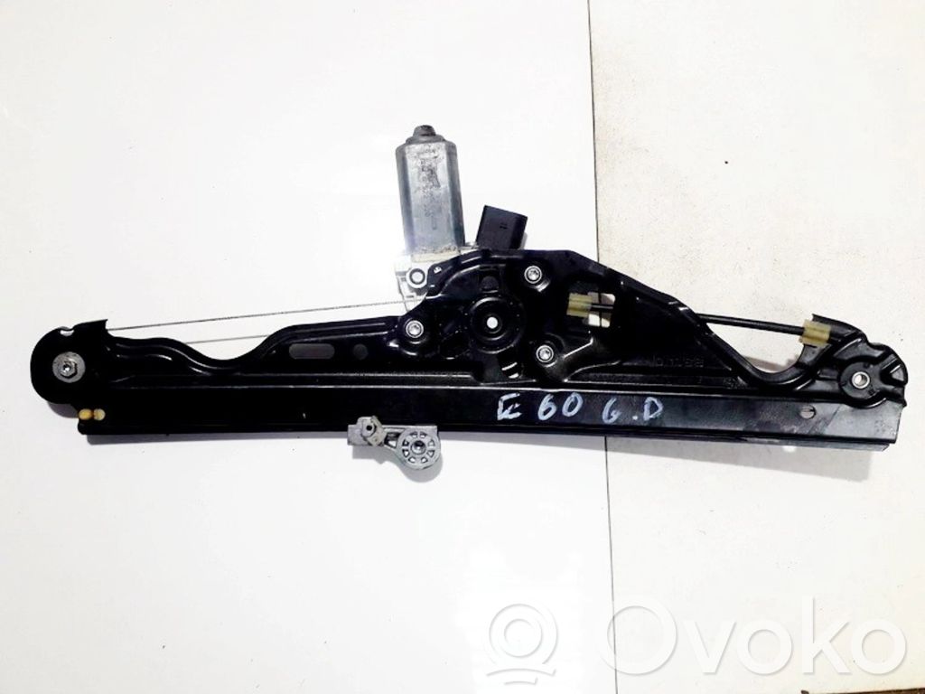 BMW 5 E60 E61 Regulador con motor de la ventanilla de la puerta corredera 