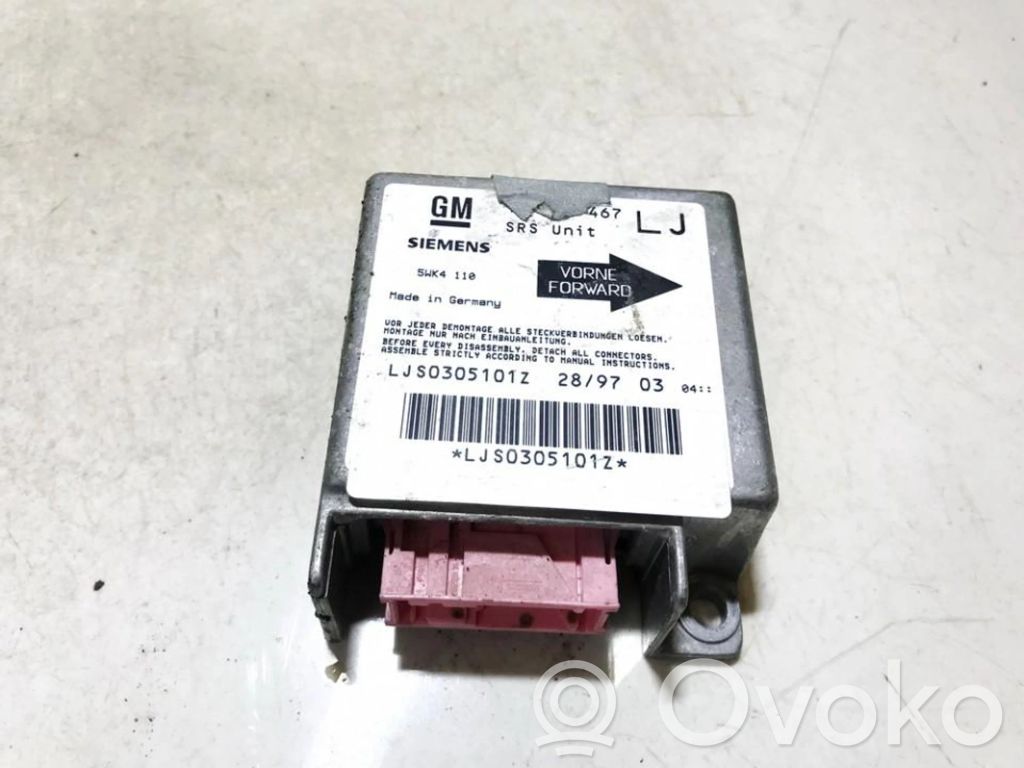 Turvatyynyn ohjainlaite/moduuli   90492467,5WK4110,5WK4110,90492467