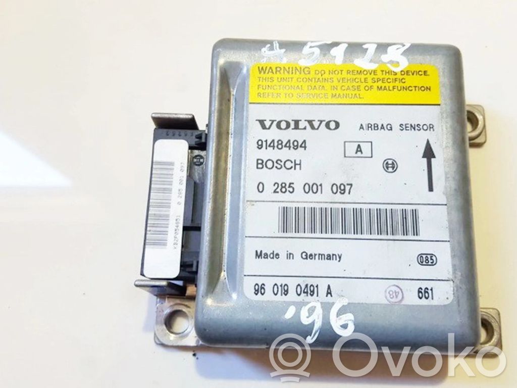 Volvo 850 Sterownik / Moduł Airbag 