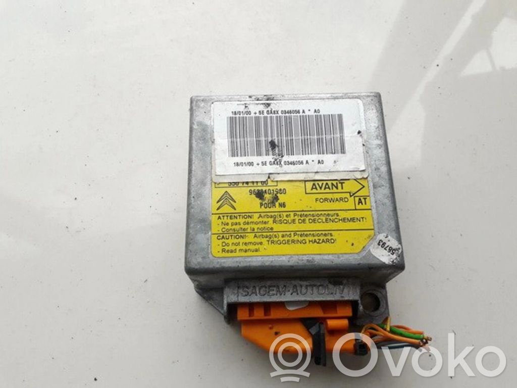 Unidad de control/módulo del Airbag   9638101980,550741100,550741100,9638101980