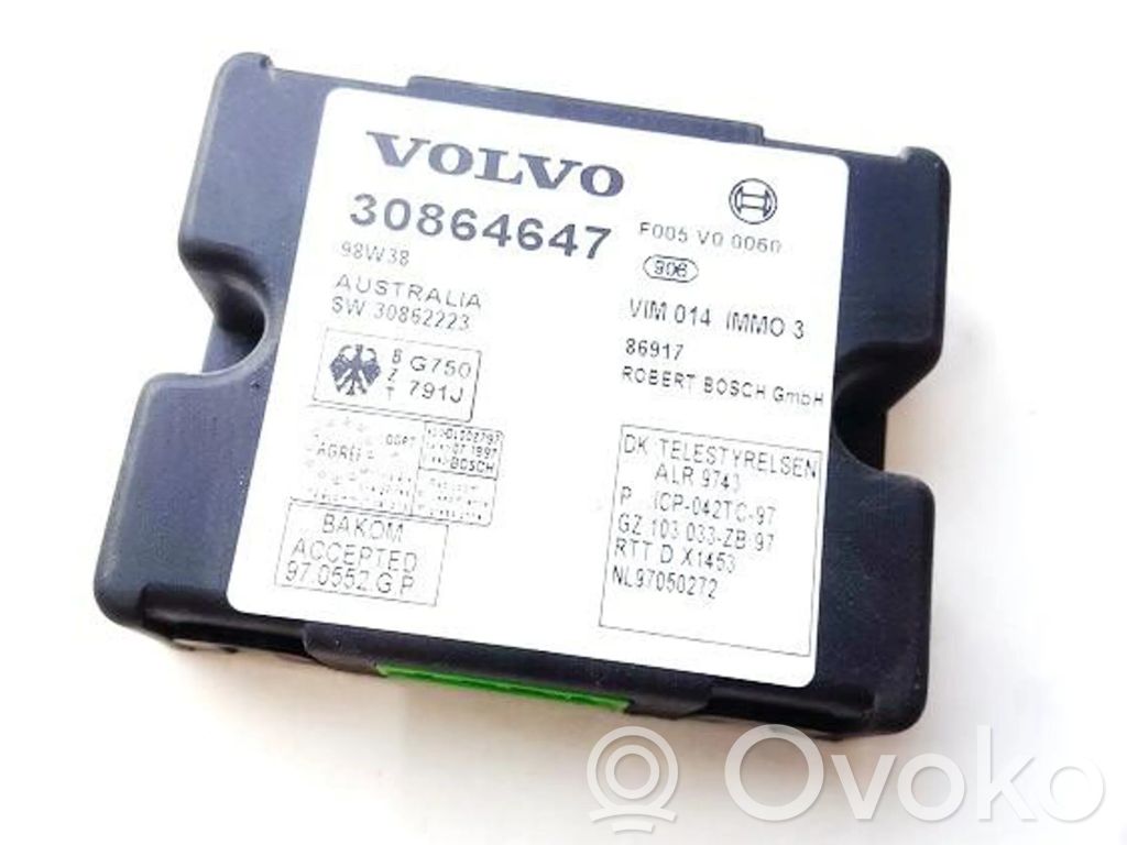 Volvo S40, V40 Lettore di codici immobilizzatore (antenna) 