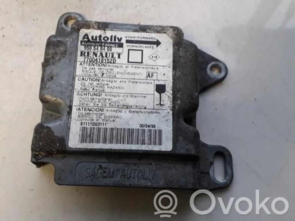 Centralina/modulo airbag   7700418152D,550548400,550548400,7700418152D