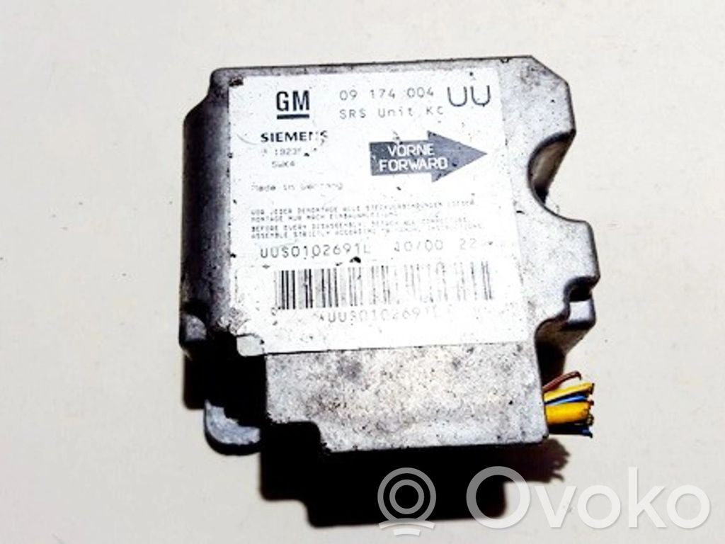 Opel Astra G Module de contrôle airbag
