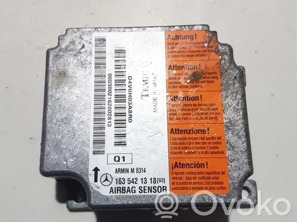 Mercedes-Benz ML W163 Sterownik / Moduł Airbag 