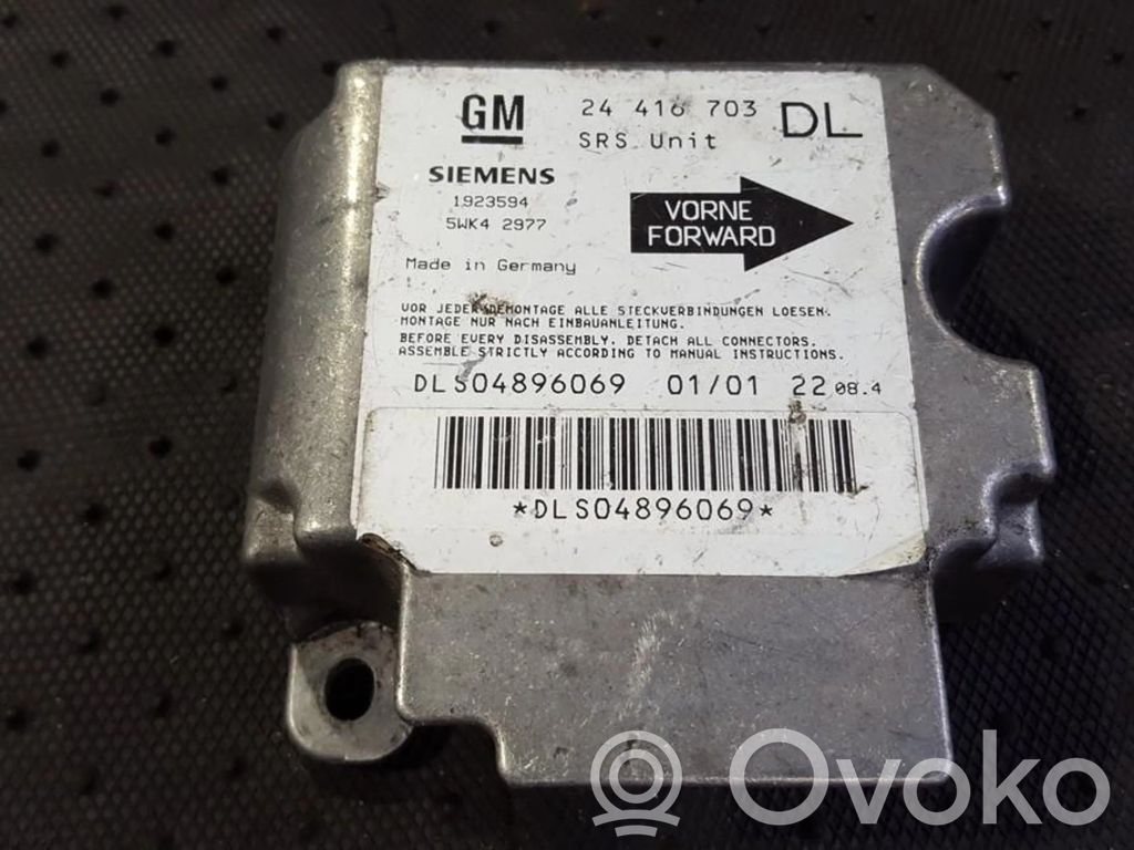 Opel Astra G Sensore d’urto/d'impatto apertura airbag 