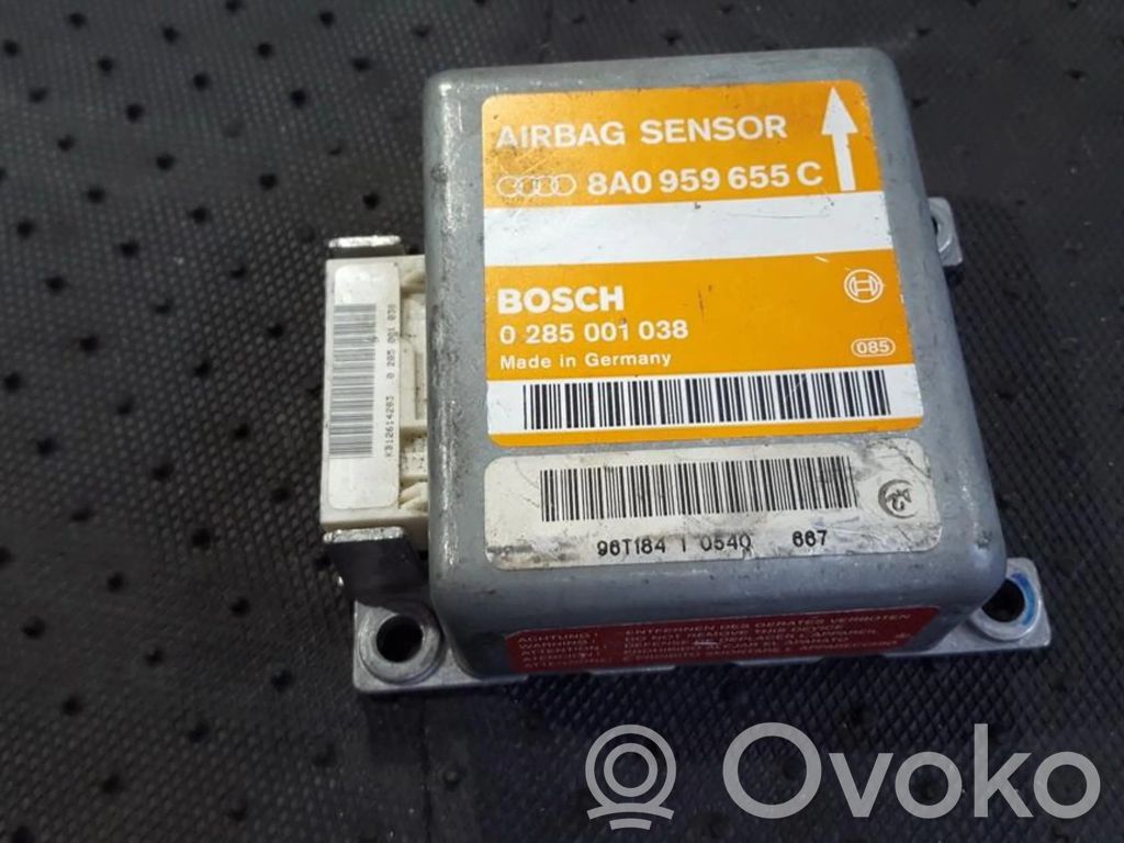 Unidad de control/módulo del Airbag   8A0959655C,0285001038,0285001038,8A0959655C