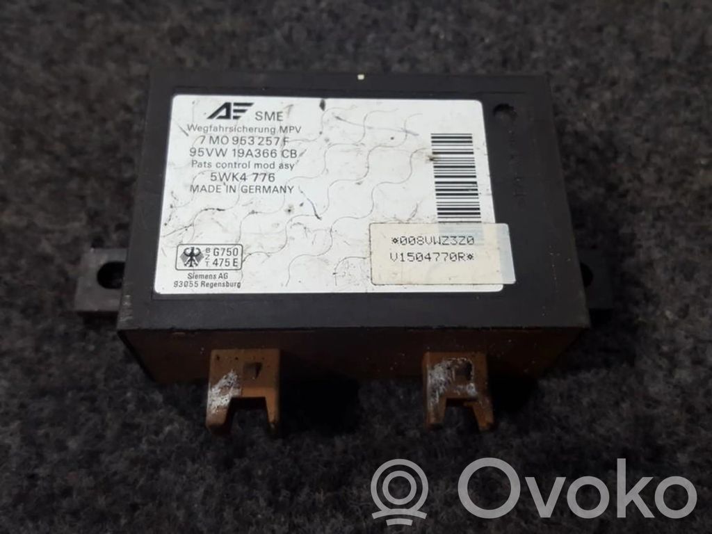 Immobilizer control unit/module   7M0953257F,7MO953257F,19A366,5WK4,7M0953257F,95VW