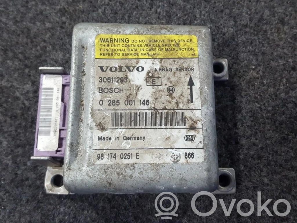 Volvo S40, V40 Unitate/modul de comandă airbaguri 