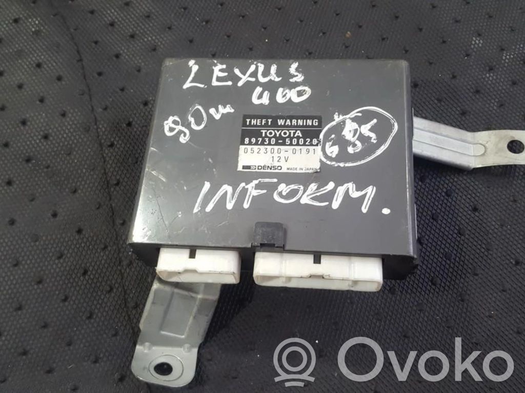 Lexus LS 460 - 600H Unité de commande dispositif d'immobilisation 
