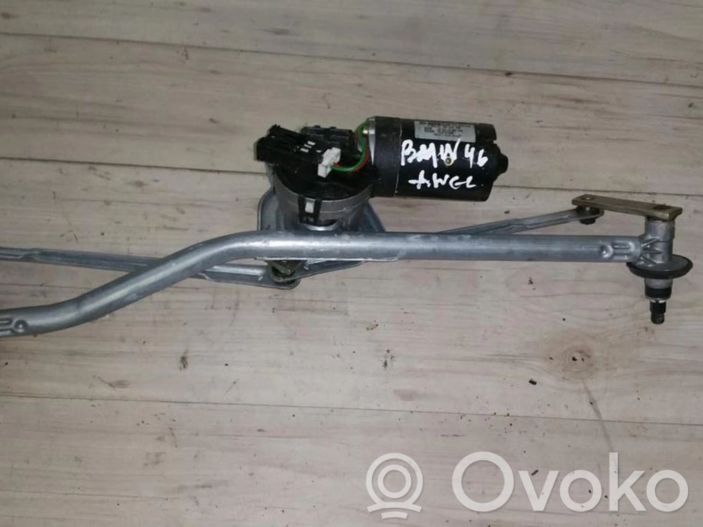BMW 3 E46 Mechanizm i silniczek wycieraczek szyby przedniej / czołowej 