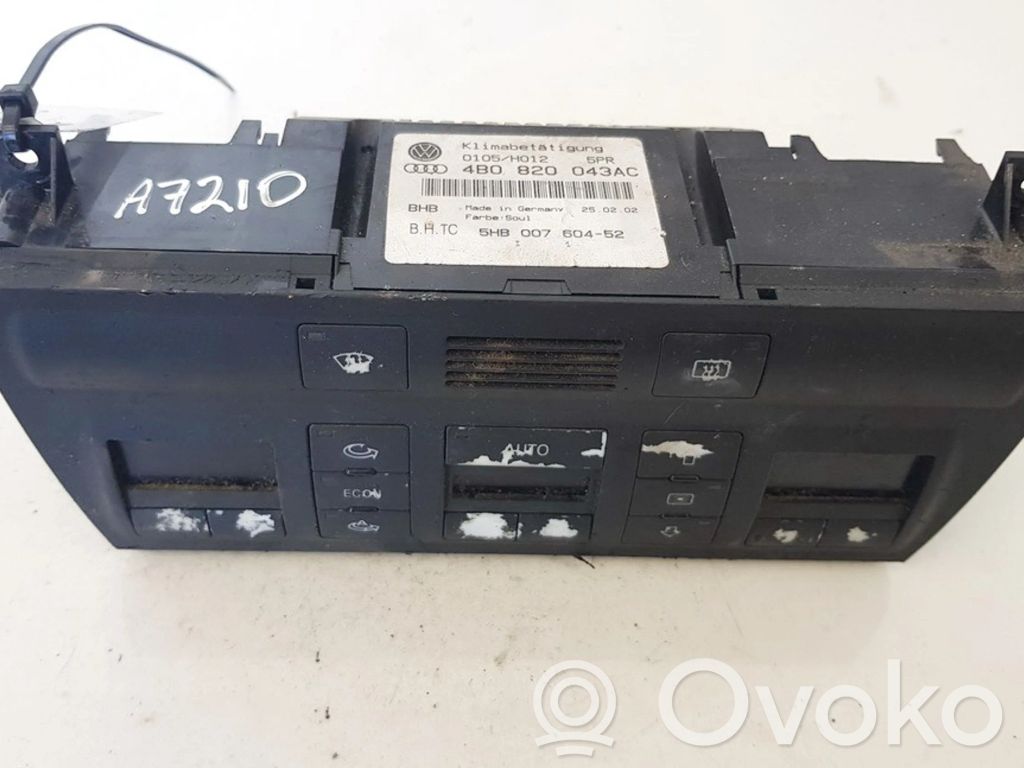 Climate control unit   4B0820043AC,5HB00760452,4B0820043AC,5HB00760452