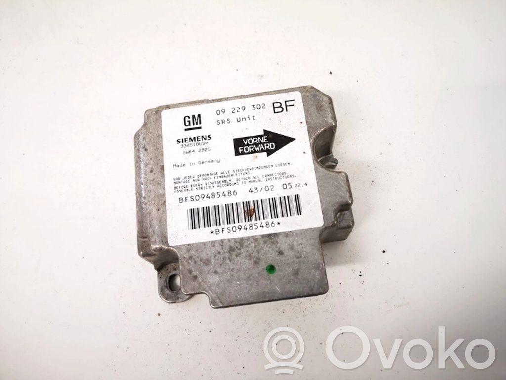 Unidad de control/módulo del Airbag   09229302BF,5WK42925,09229302BF,5WK42925