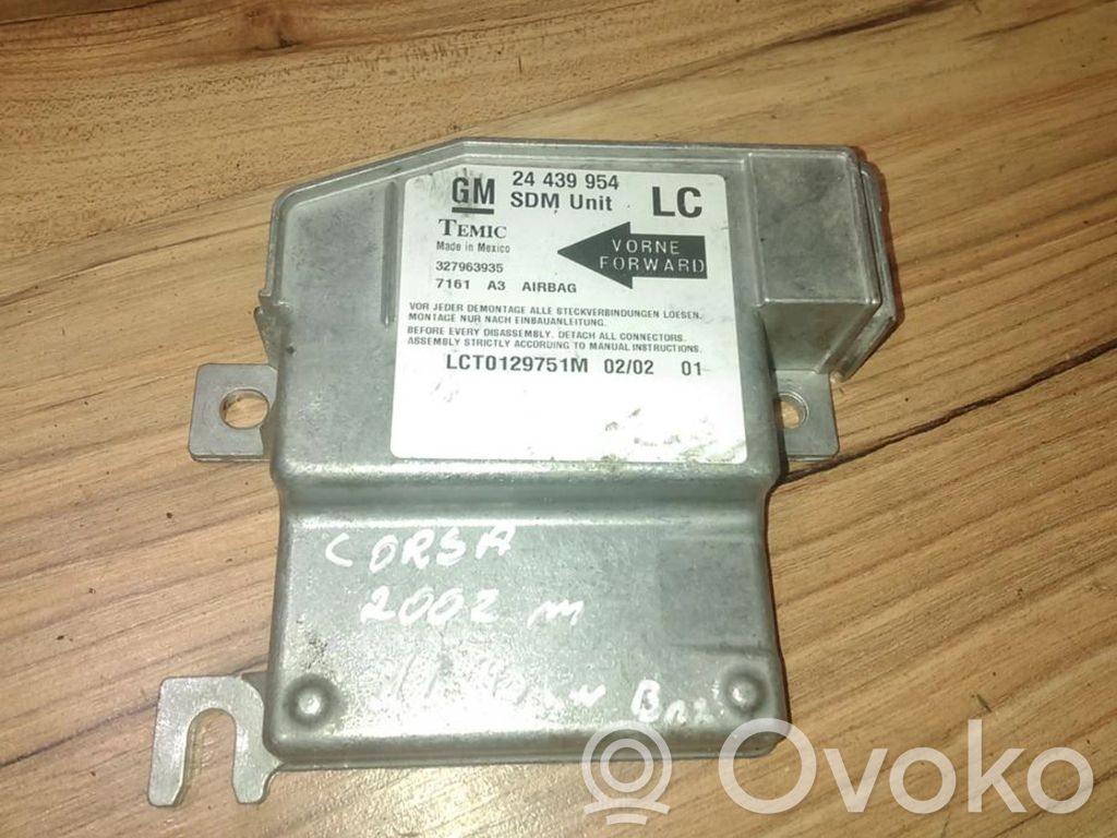 Unidad de control/módulo del Airbag   24439954,24439954,327963935,LCT0129751M