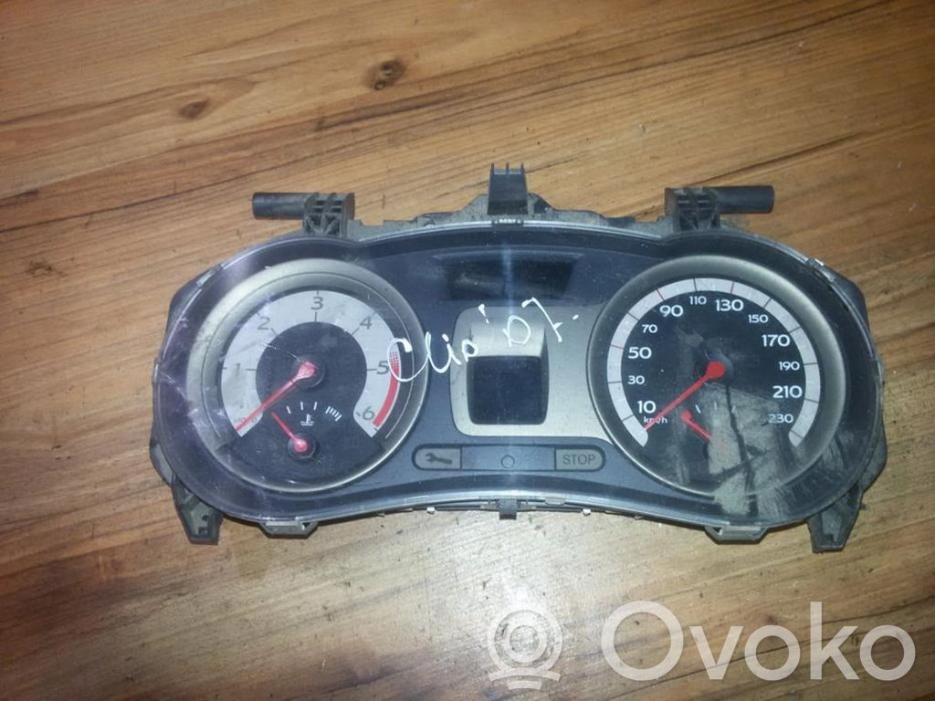 Renault Clio III Geschwindigkeitsmesser Cockpit 