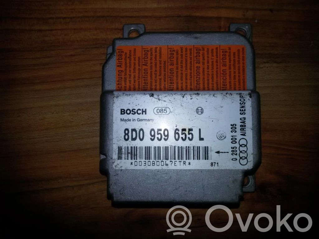 Unidad de control/módulo del Airbag   8D0959655L,0285001305,0285001305,8D0959655L