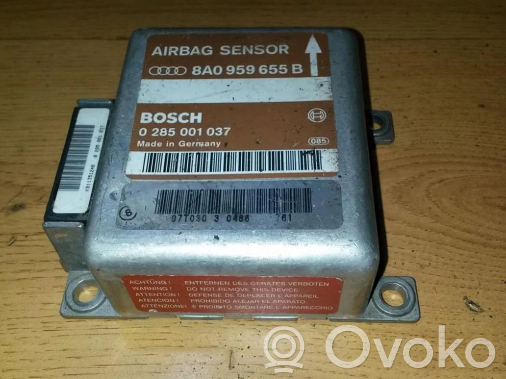 Module de contrôle airbag   8A0959655B,0285001037,0285001037,8A0959655B