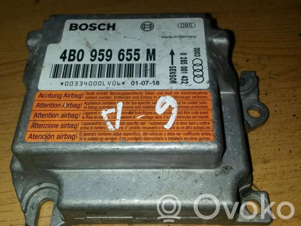 Audi A6 S6 C5 4B Unitate/modul de comandă airbaguri 