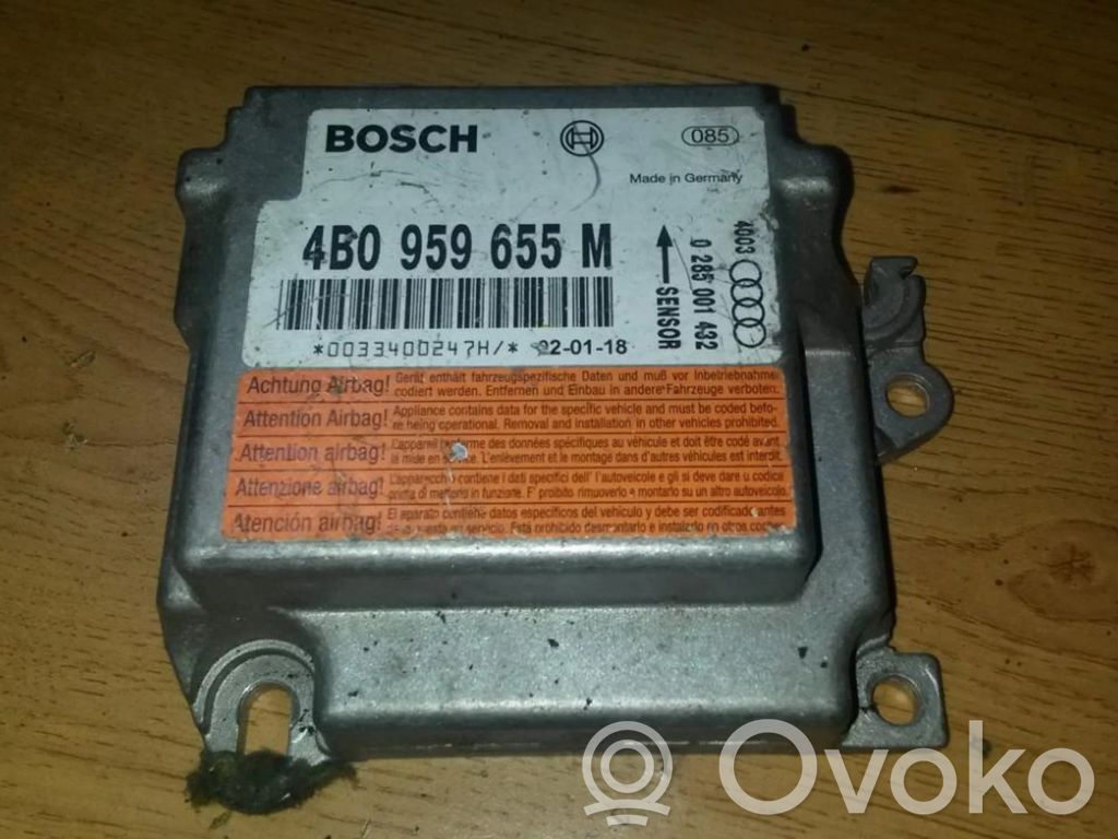 Unidad de control/módulo del Airbag   4B0959655M,0285001432,0285001432,4B0959655M