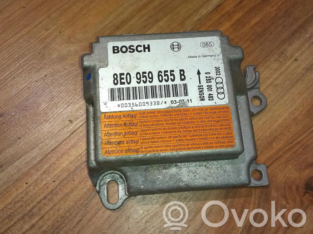 Unidad de control/módulo del Airbag   8E0959655B,0285001483,0285001483,8E0959655B