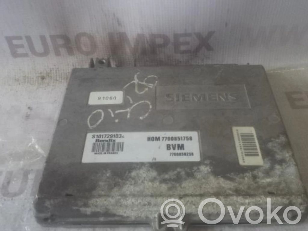 Unidad de control/módulo del motor   S101729103C,7700851758,7700851758,7700858258,S101729103C